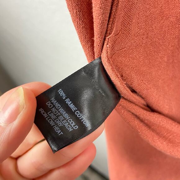 Lulu’s orange v-neck sleeveless wide leg jumpsuit small - Picture 4 of 8